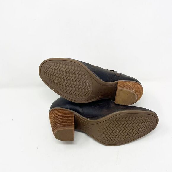 Cole Haan Booties Leather Brown Side Zip Block Heel Womens Size 7.5 - Picture 5 of 9